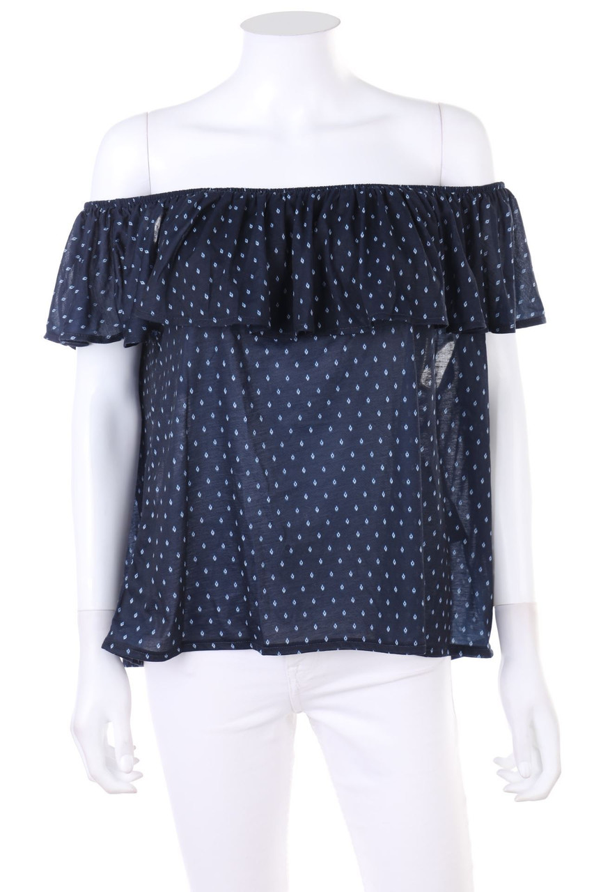 H&M - Carmen-Bluse mit Volants - XL