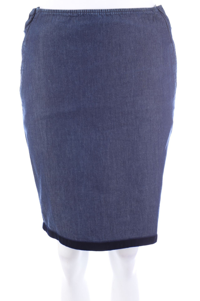 miu miu - Denim Skirt with Velvet - D 32