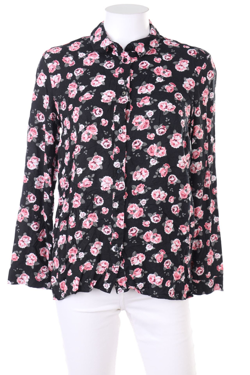 H&M DIVIDED - Print-Bluse mit Roll-up-Manschette - D 36