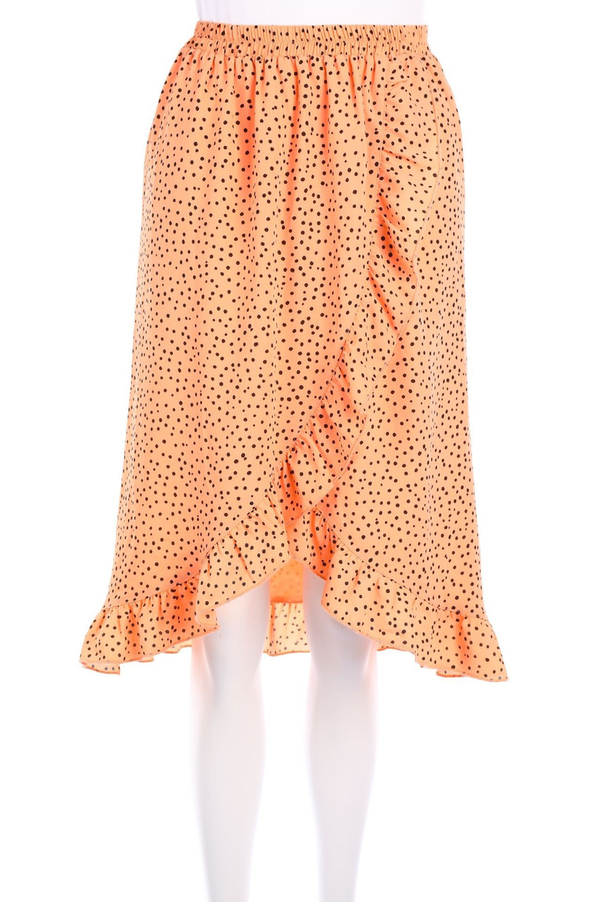 YES OR NO - Polka Dot-Midirock mit Volants - XS