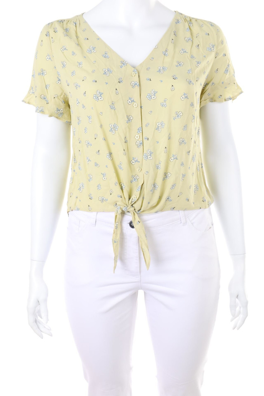 C&A - Kurzarm-Bluse mit Blumen-Print - D 44