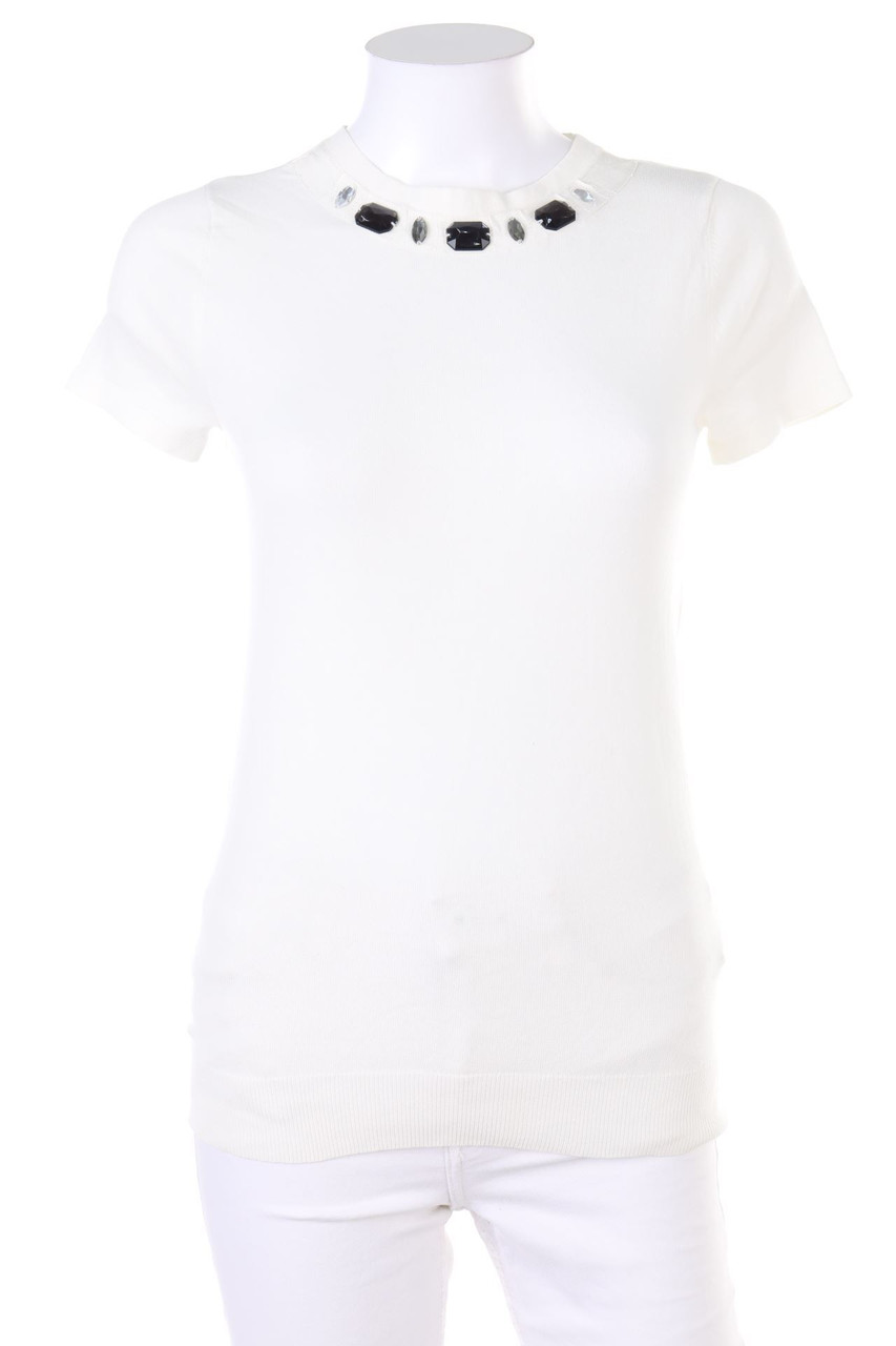 STILE BENETTON - Shortsleeve Pullover with Jewelry Stones - M