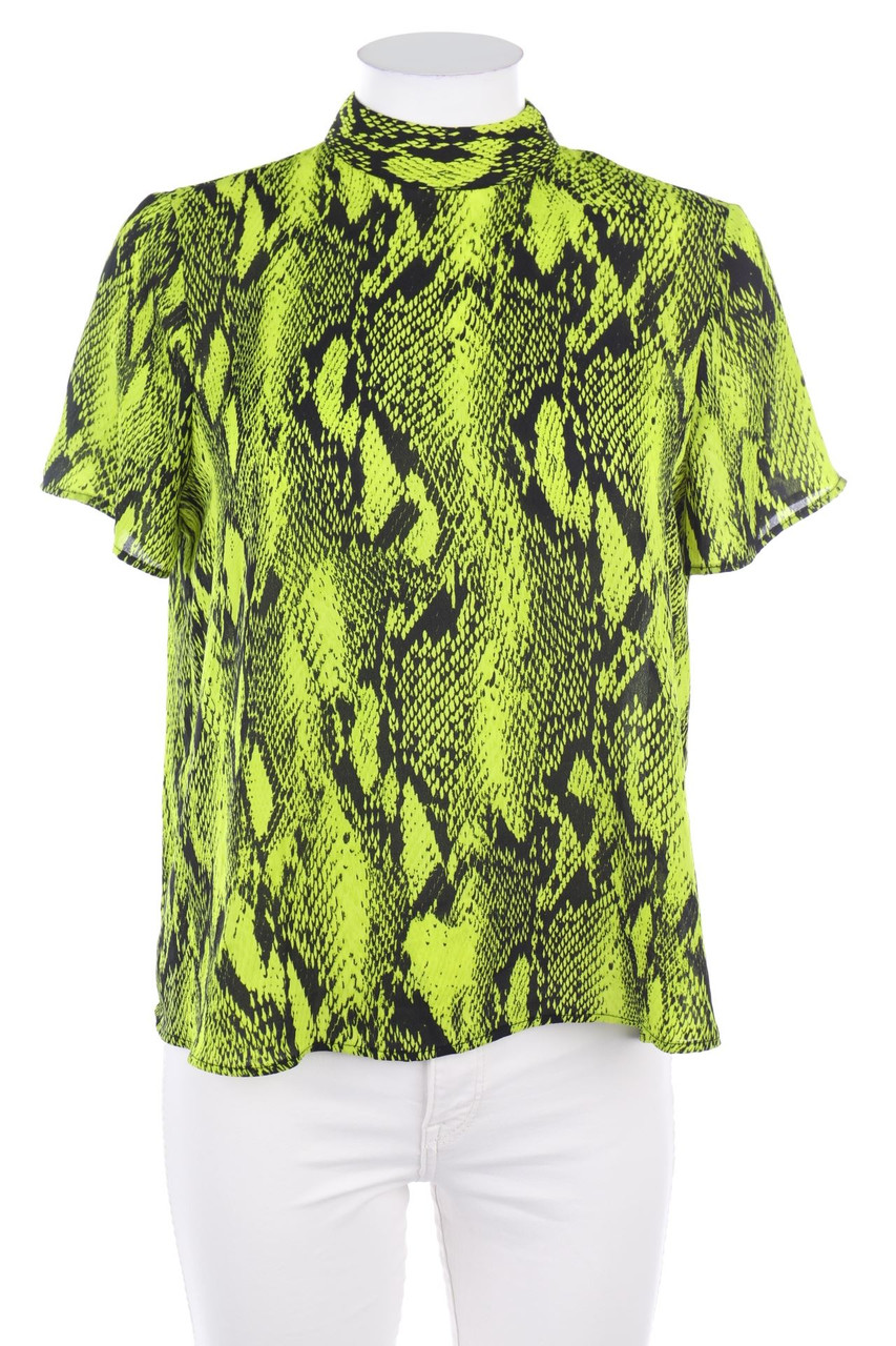 No Label - Shortsleeve Blouse with Animal Print - M