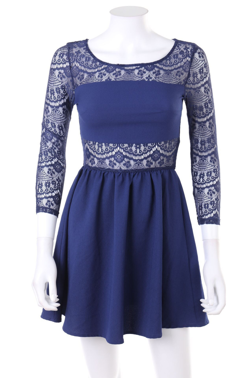 H&M - Party-Kleid mit Spitzen-Einsatz - XS