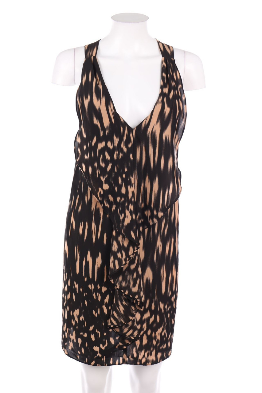 silence + noise - Print-Mini Dress with Volants - M