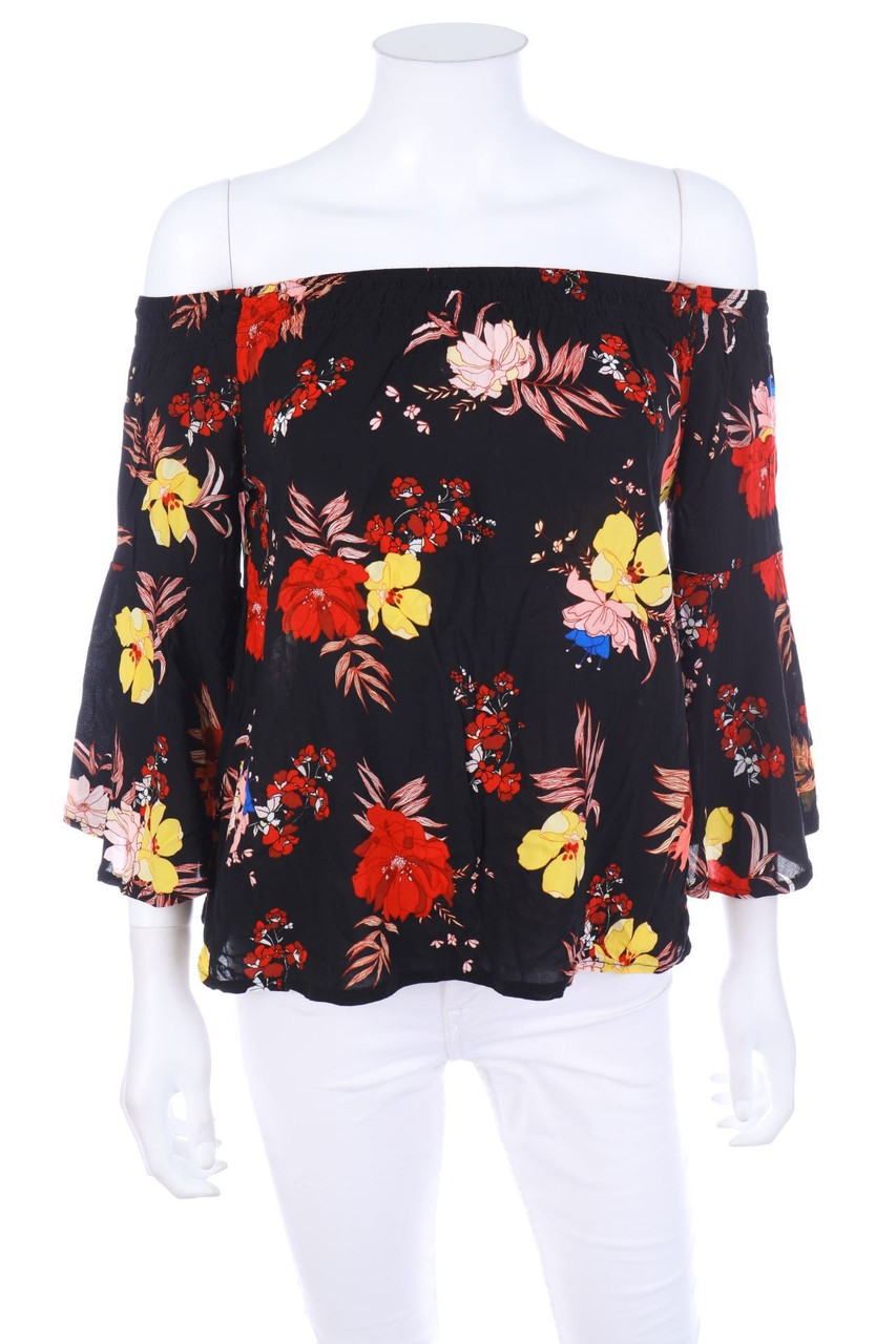 No Label - Off-the-shoulder blouse with Flower Print - S