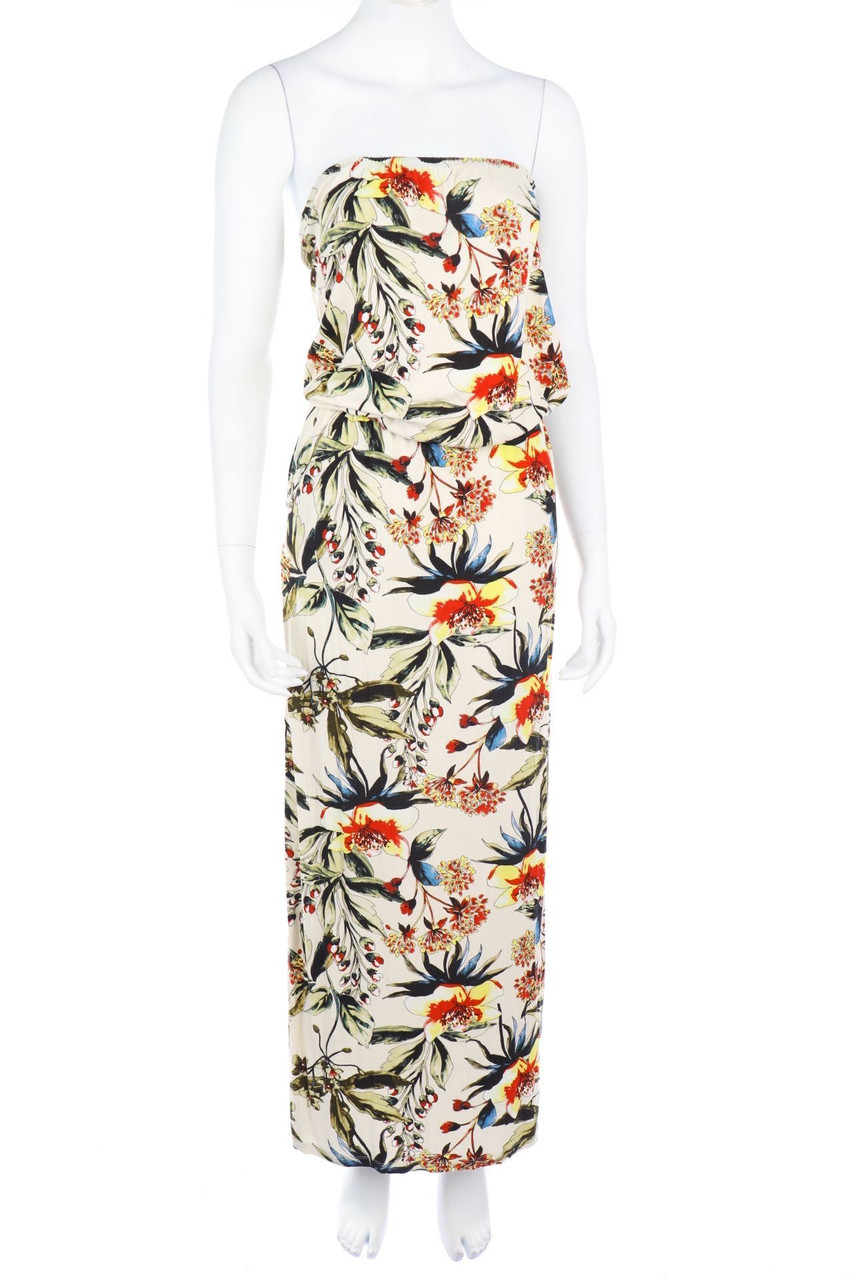 AjC - Bandeau-Maxi-Kleid mit Blumen-Print - D 34