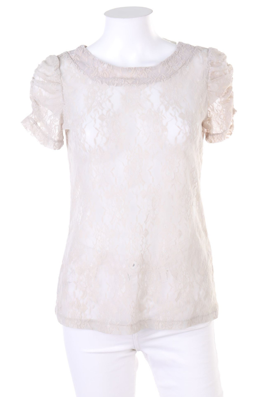 orsay - Kurzarm-Bluse aus Spitze - S