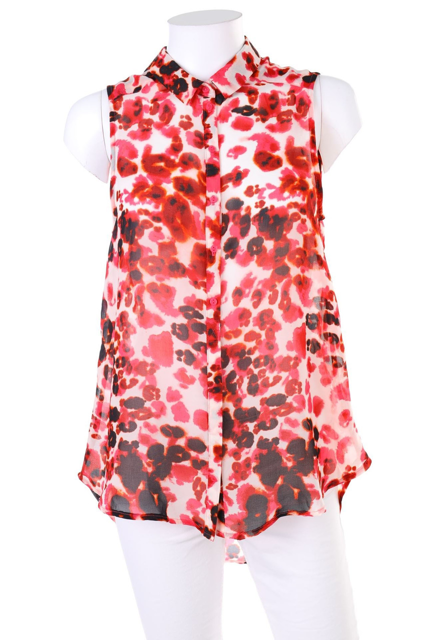 H&M - ärmellose Hemd-Bluse mit Print - D 38