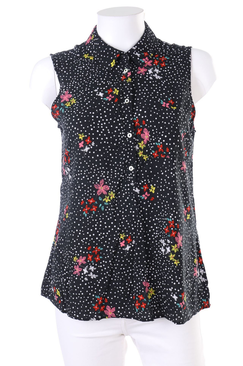 Yessica by C&A - ärmellose Hemd-Bluse mit Print - D 38