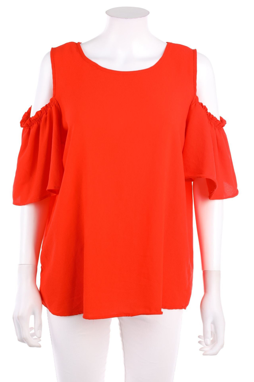 DeFacto - Cold-Shoulder-Blouse with Frills - XL