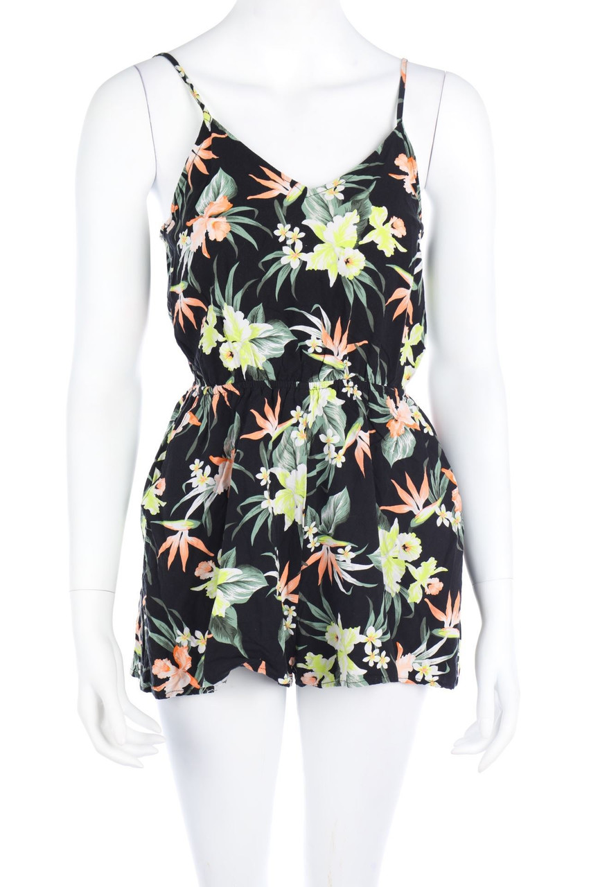 H&M DIVIDED - Träger-Playsuit mit Blumen-Print - D 36