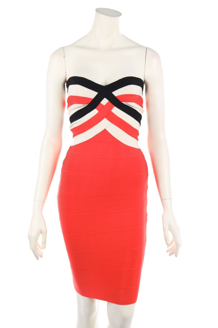 HERVÉ LÉGER - Bandeau-Dress with Stretch - M