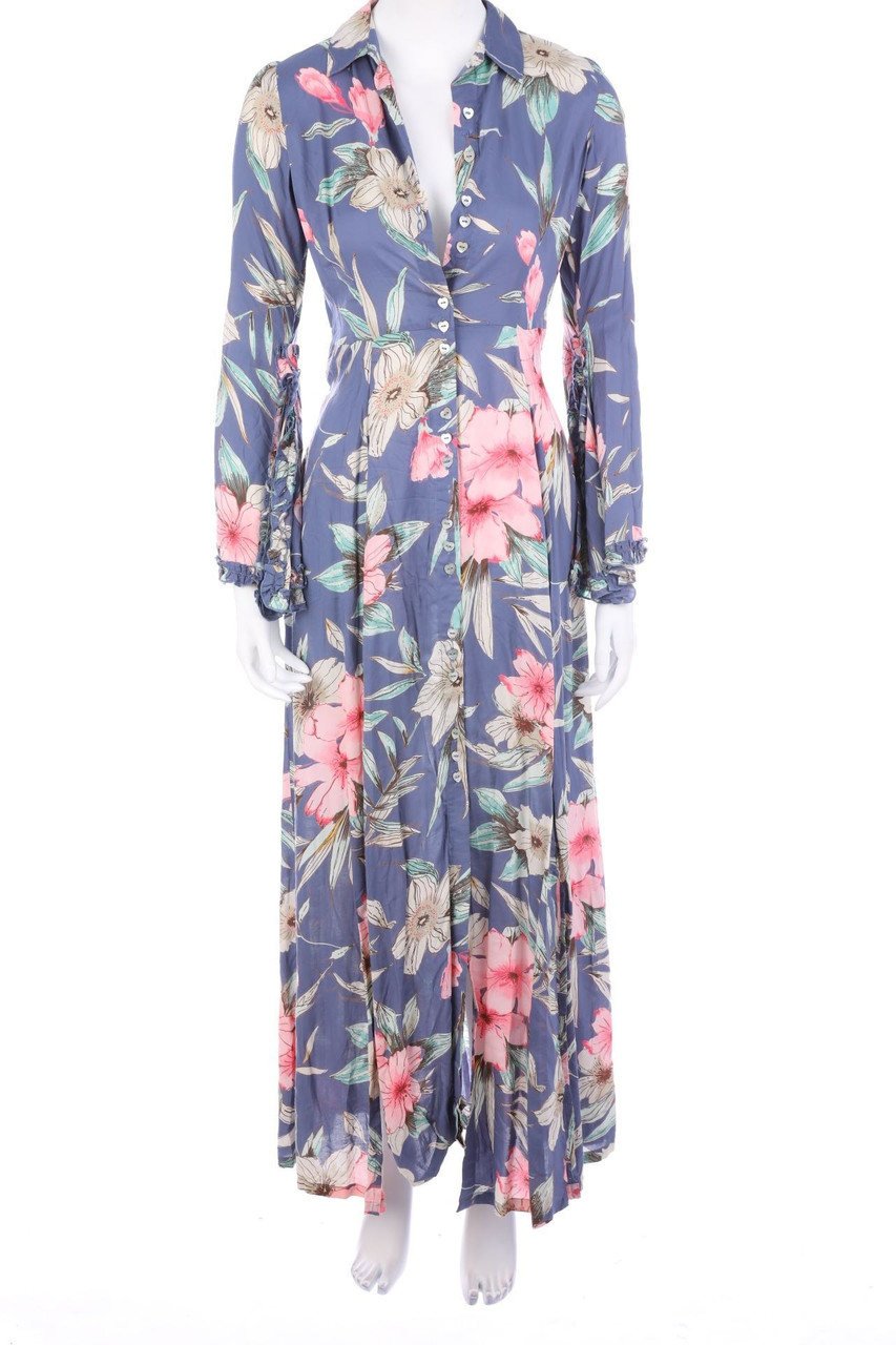 ISLA IBIZA BONITA - Maxi Dress with Flower Print - S