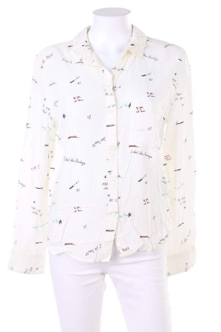 Bershka BSK GIRL - Shirt Blouse with Statement Print - L