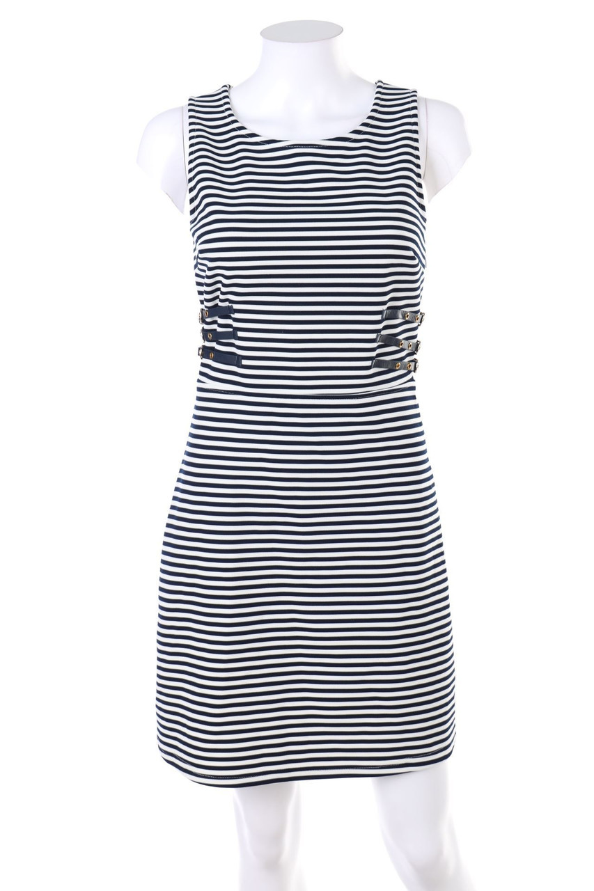 MORGAN - Stripe Mini Dress with Applications - XS