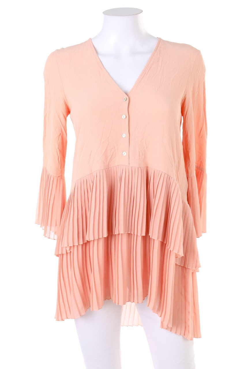 ZARA WOMAN - Bluse im Layer Look mit Volants - XS