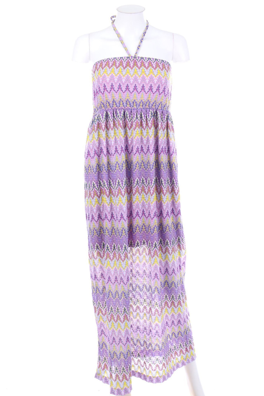 No Label - Neckholder Dress with Print - D 38