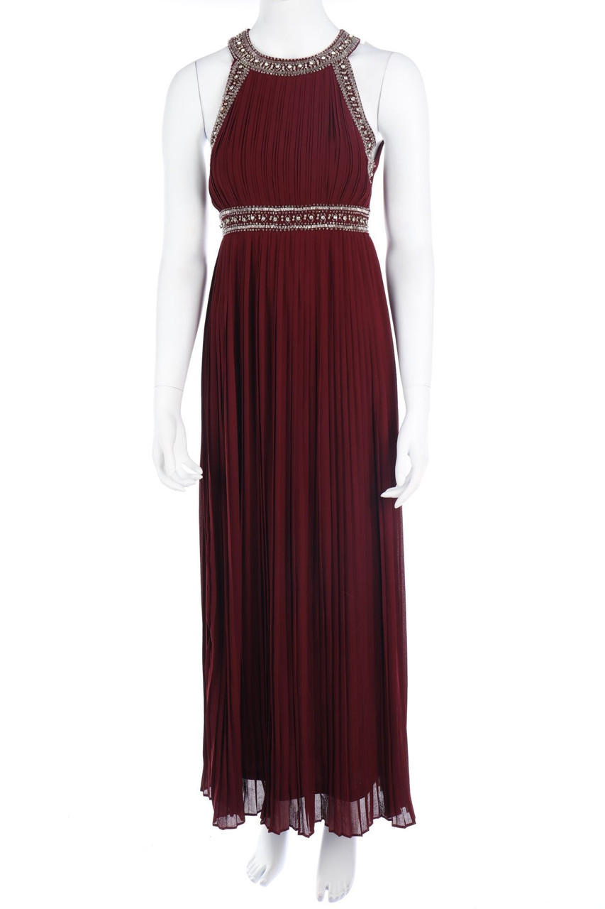 TFNC LONDON - Plissé-Evening Gown with Pearls - D 32