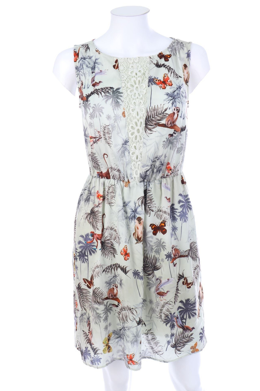 NAF NAF - Kleid mit Tropical Print - D 34