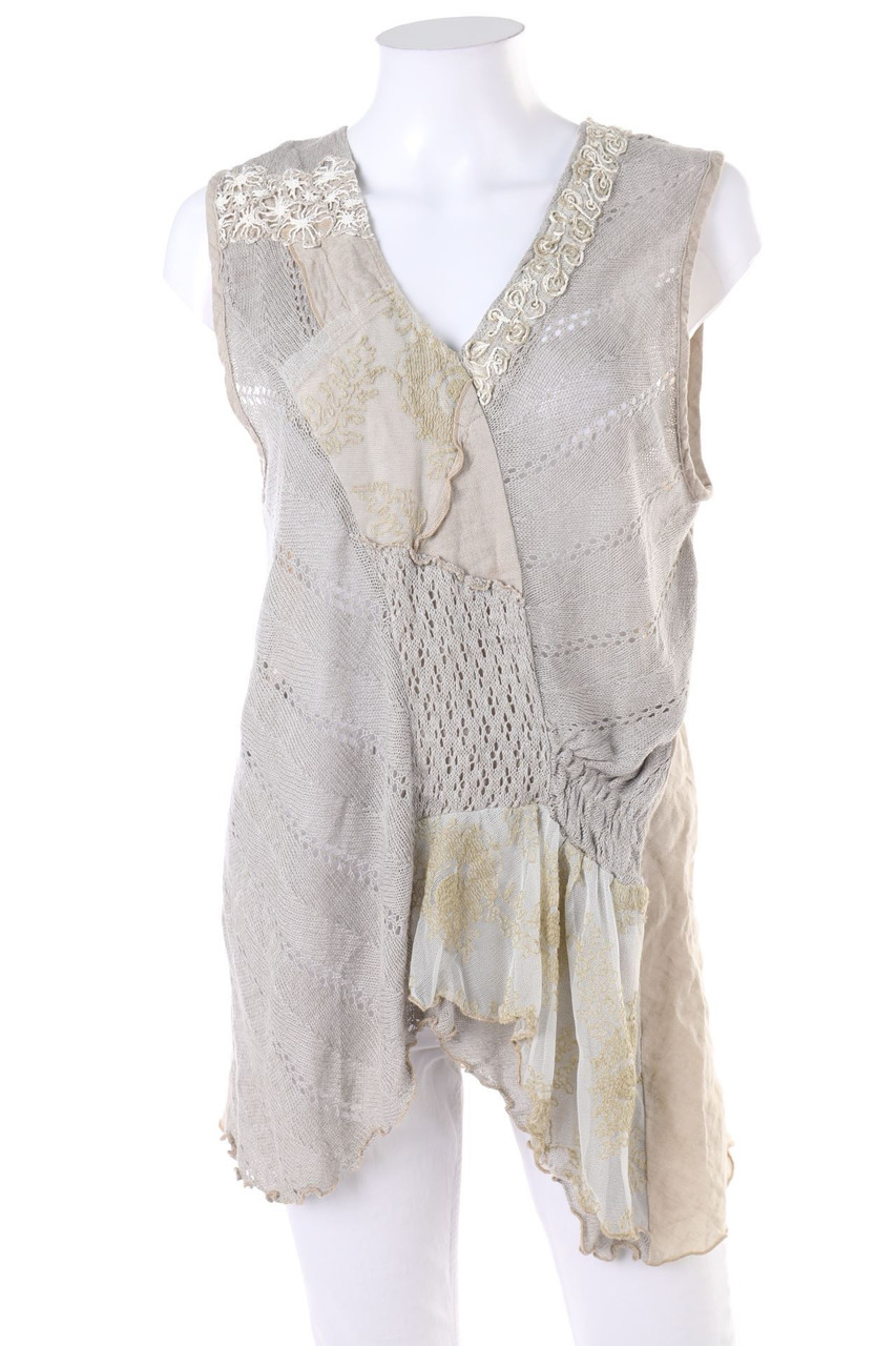 SECONDHAND - Knit Top with Lace - XL