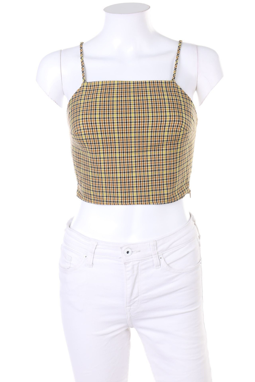 Bershka - Checked Crop-Top - XS