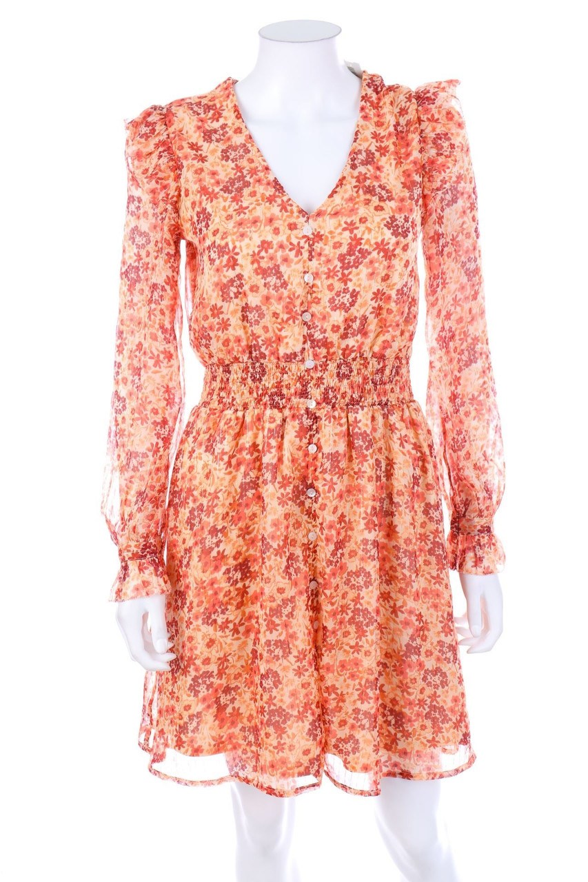 Pimkie - Glitzer-Abendkleid mit Blumen-Print - D 34