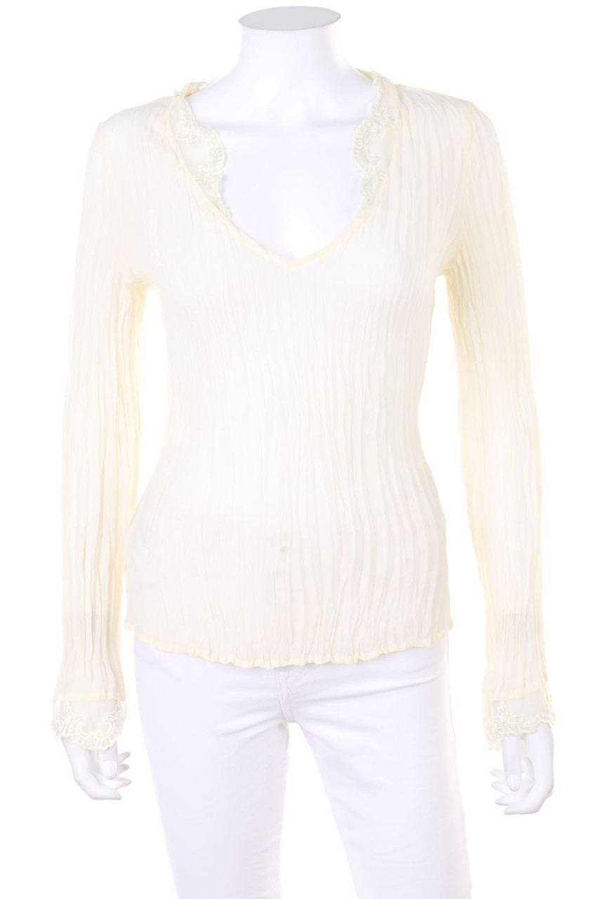 MANGO - Bluse mit Spitze - M