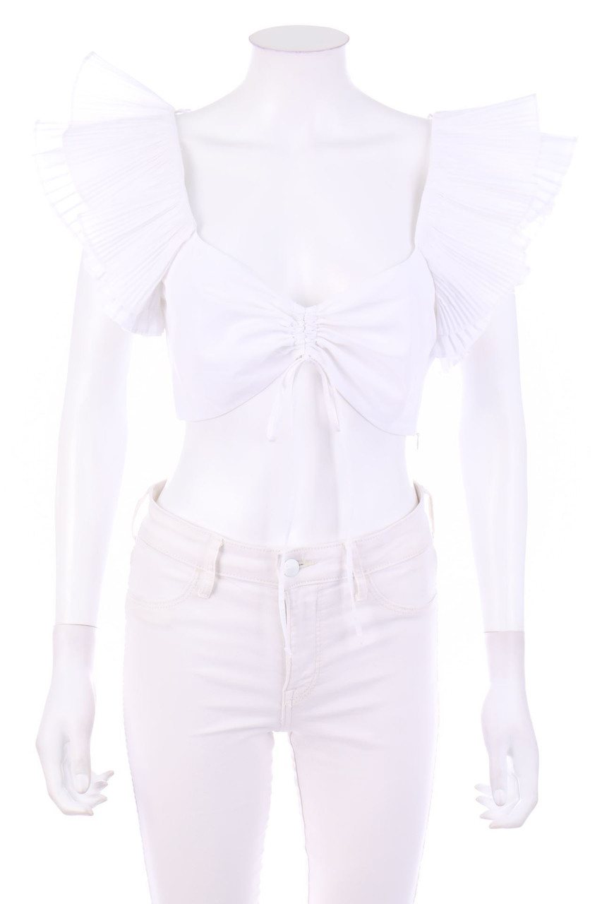 ZARA - Bluse mit Volants - S