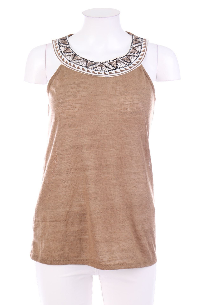 No Label - Top with Embroideries, Ethno Style - S