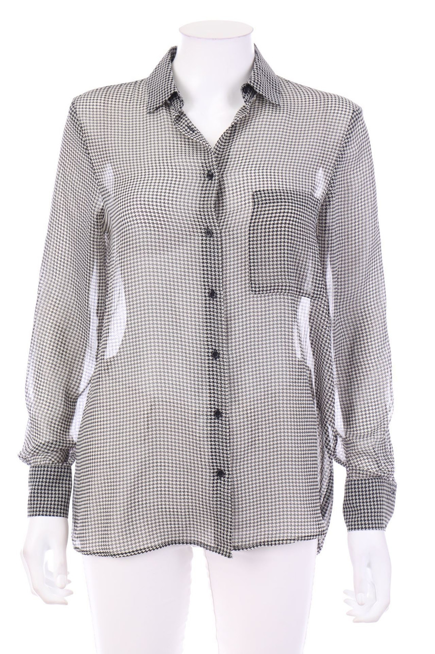 ZARA - Bluse mit Zickzack-Muster - S