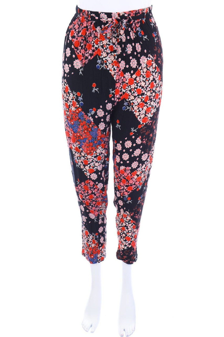 Ohne Label - Jogger-Hose mit floralem Muster - XS