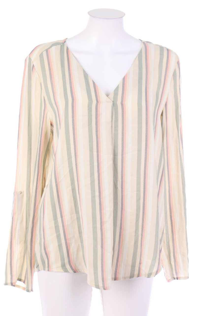 Chicorée - Stripe Blouse with French Cuff - M