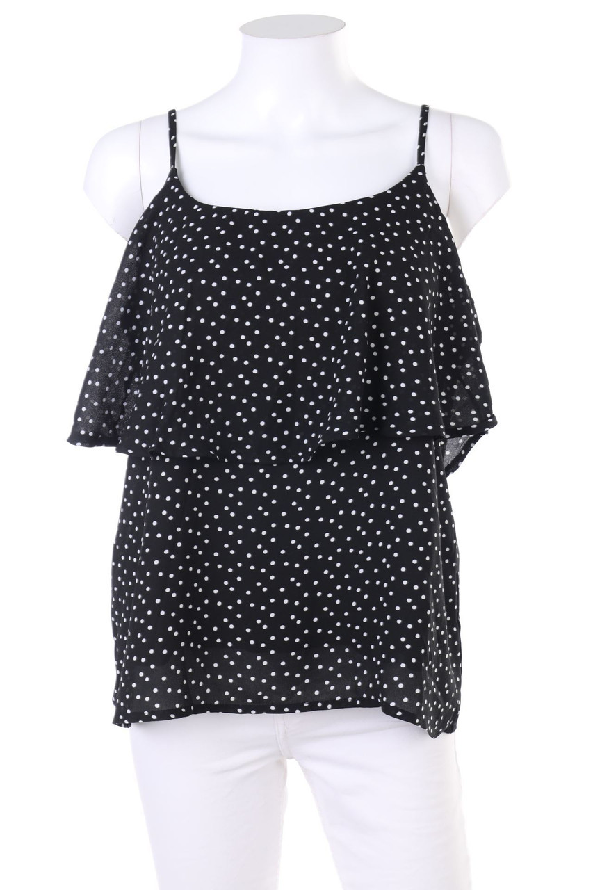 manguun - Blouse Top, Layer Look with Dots - D 42