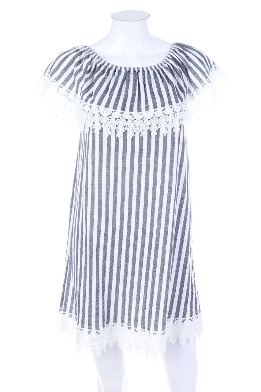 No Label - Carmen-Mini Dress with Lace - D 38