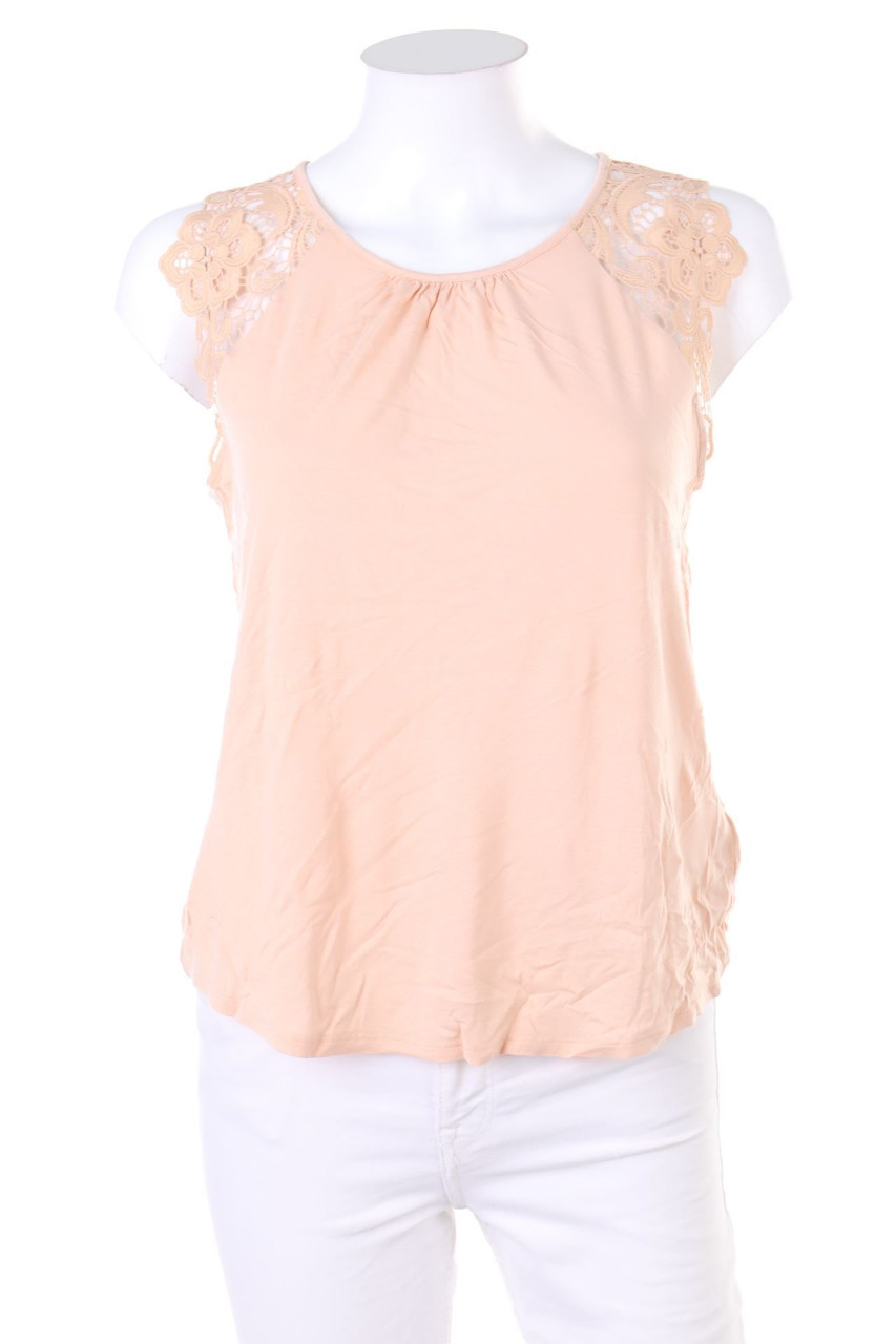 H&M - Top mit Häkelspitze - S