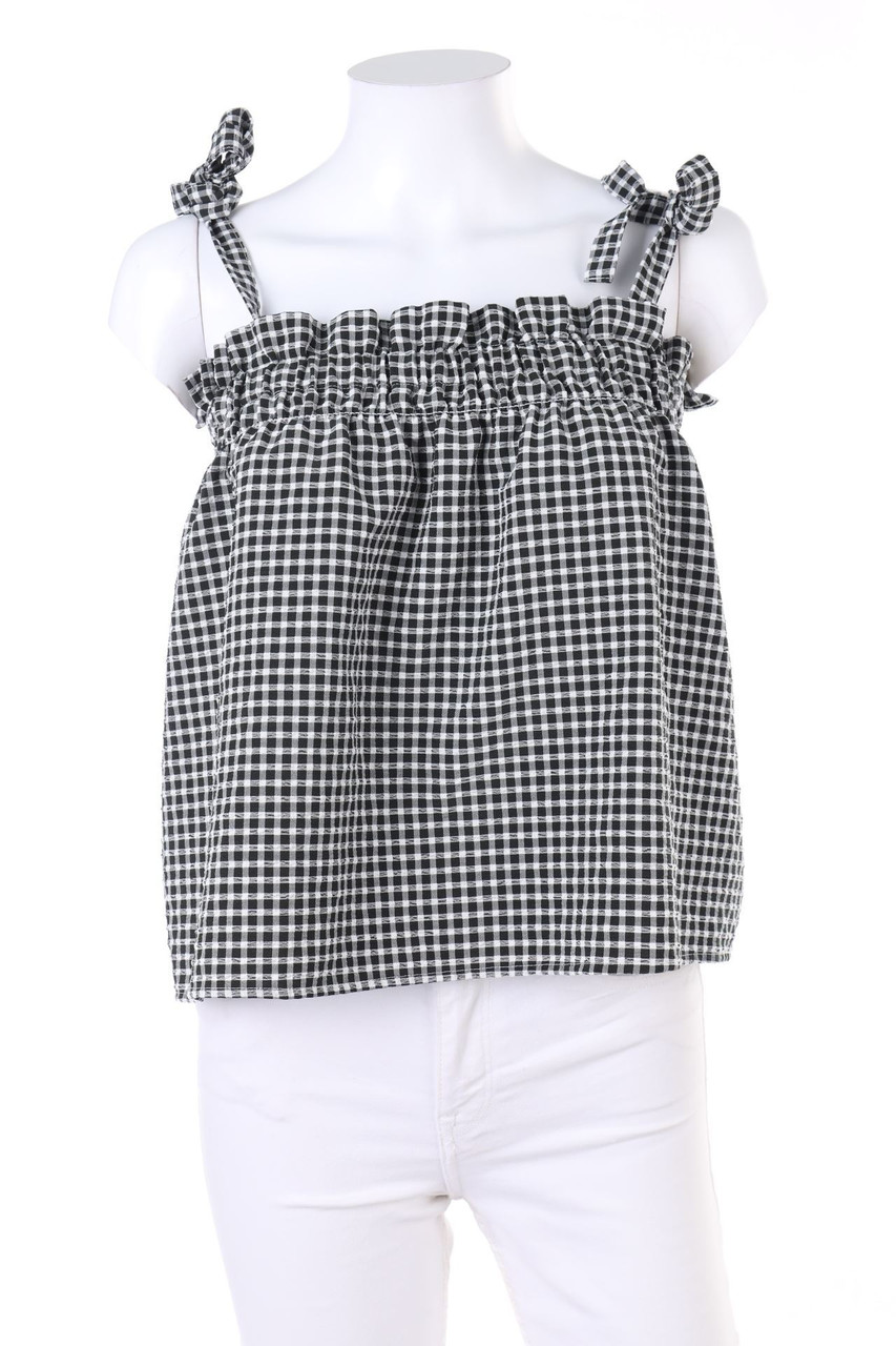 H&M DIVIDED - Blusentop mit Karo-Muster - L