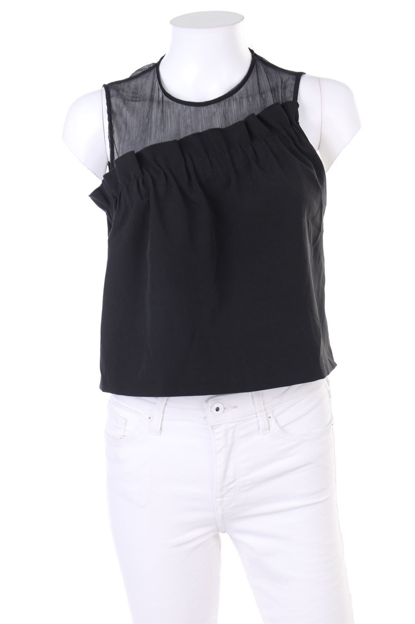 ZARA - Blusentop mit Chiffon - S