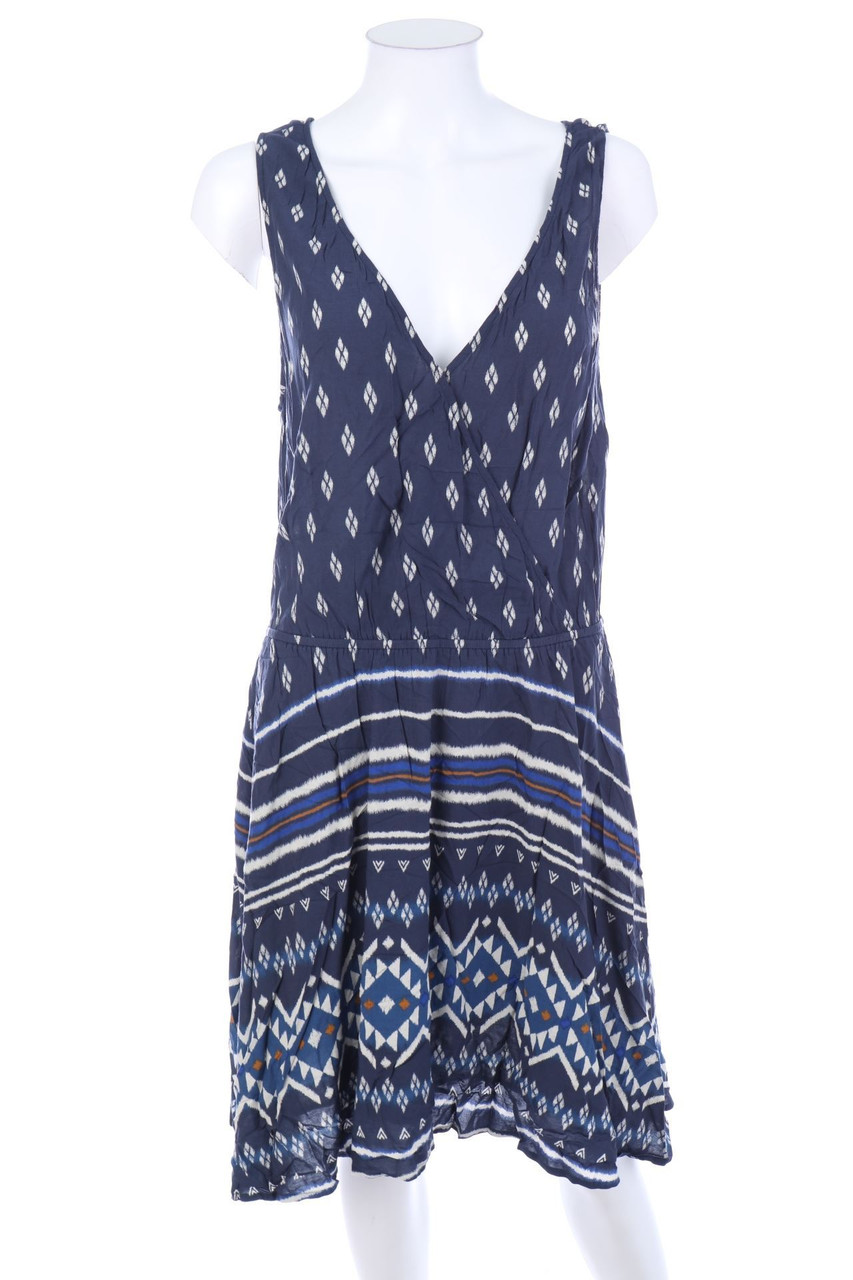 LUCKY BRAND - Kleid in Wickel-Optik mit Ethno-Print - L