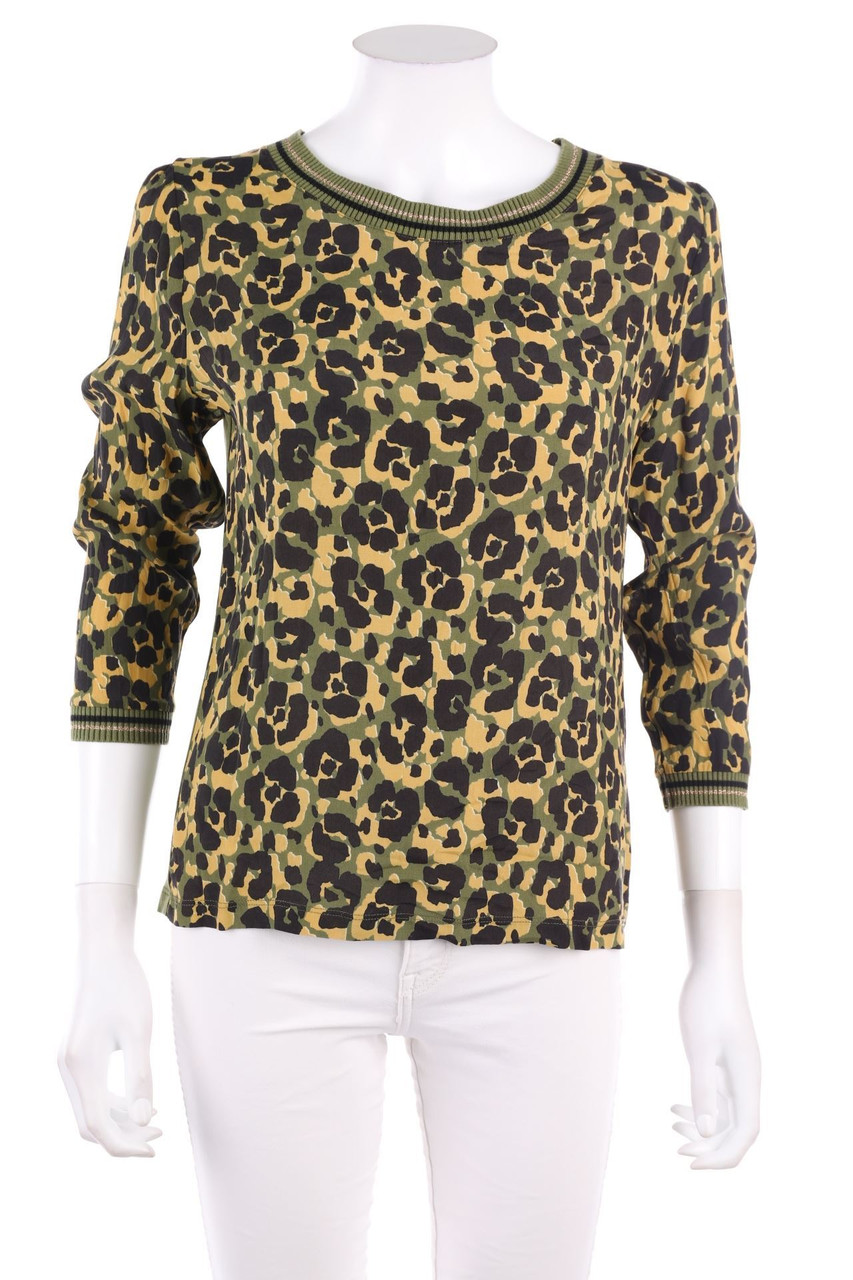 rich & royal - Blouse with 3/4 Sleeve with Leo Print - S