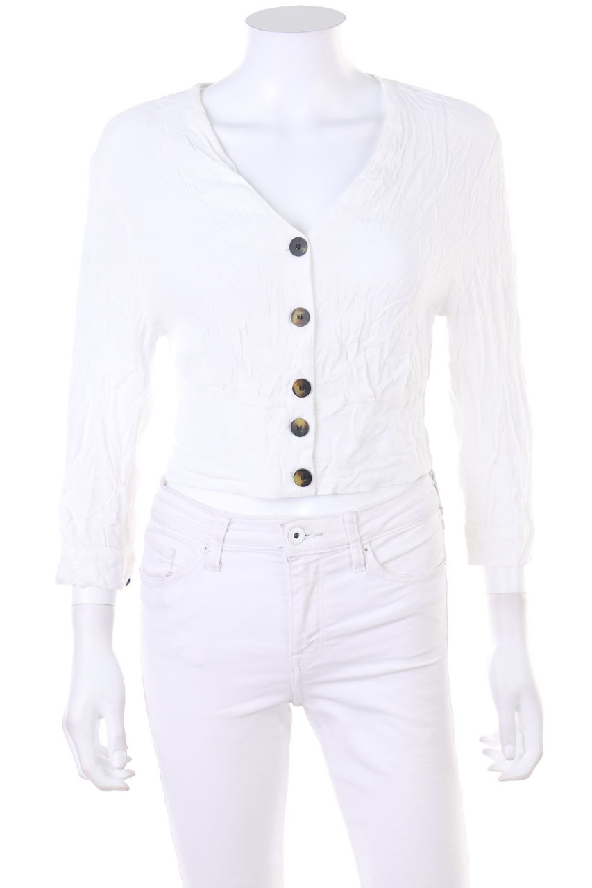 Bershka - Cropped-Blouse with 3/4 Sleeve - M