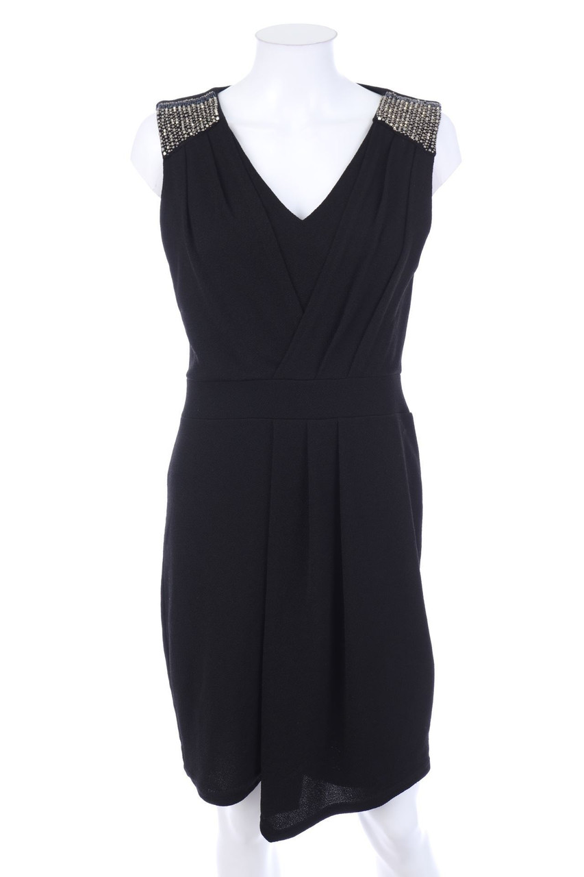 Jus d´Orange - Abendkleid in Wickel-Optik mit Perlen - M