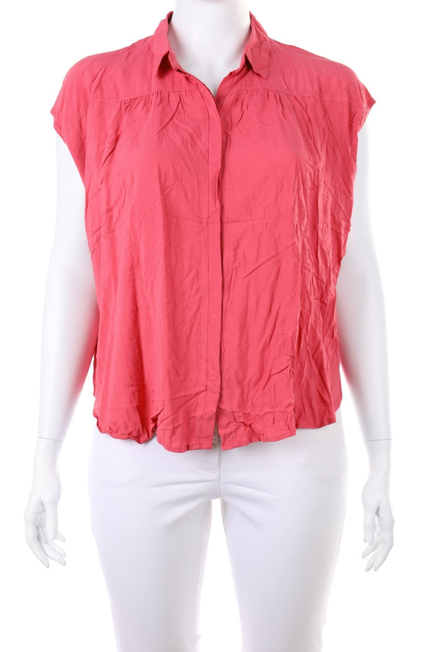 RAINBOW - Sleeveless Shirt Blouse with Ruffles - D 48