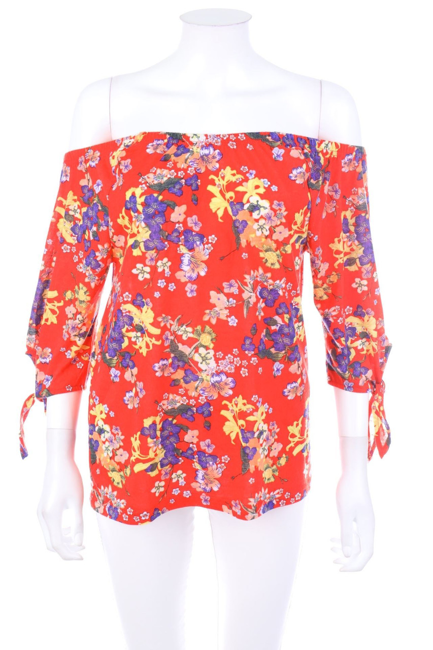 No Label - Carmen-Shirt with Flower Print - M