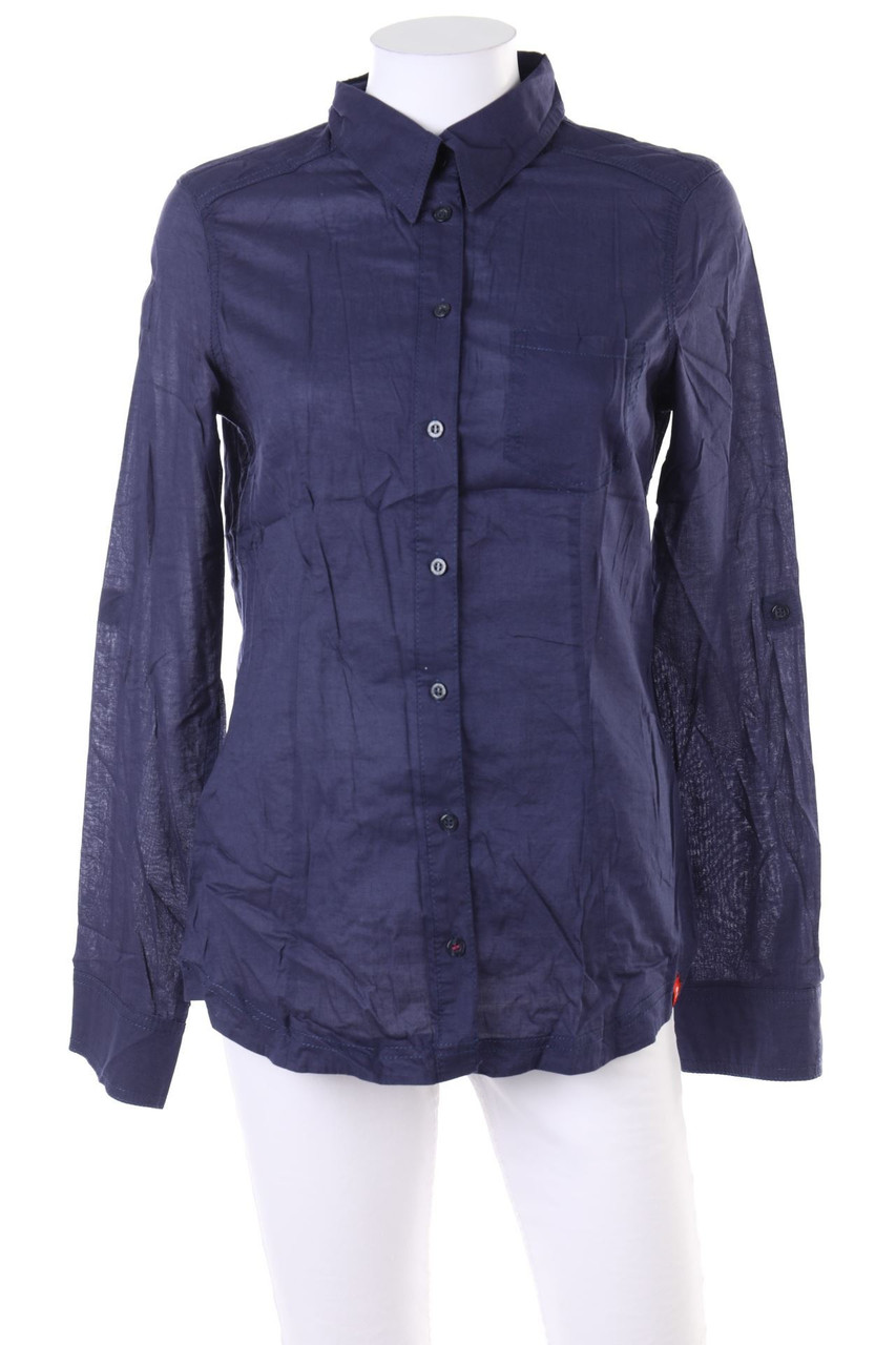ESPRIT de corp - Hemd-Bluse mit Krempel-Ärmeln - M