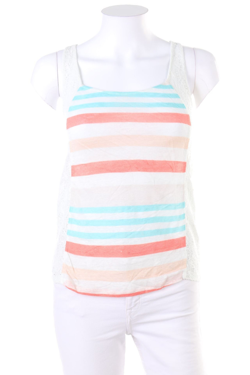 NAF NAF - Streifen-Racerback-Top mit Spitze - S