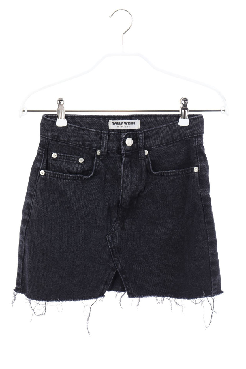 TALLY WEiJL - Denim-Skirt with Fringes - D 32
