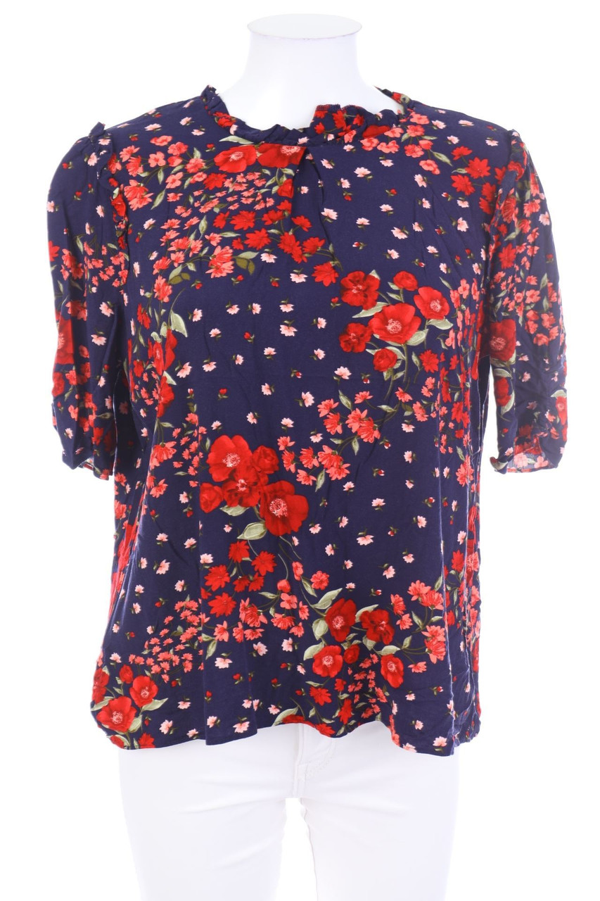 OASIS - Kurzarm-Bluse mit Blumen-Print - D 44