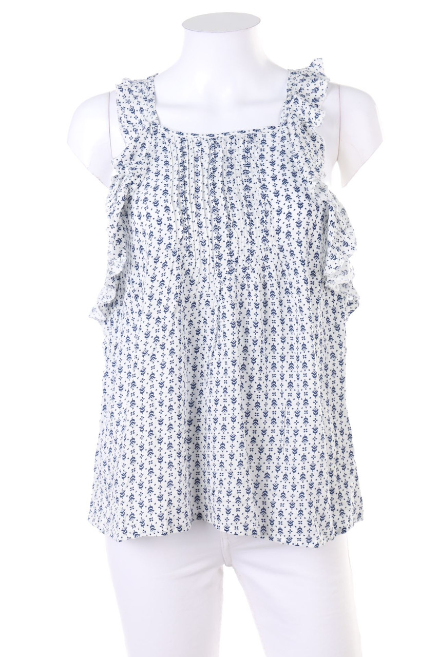 No Label - Print-Blouse Top with Volants - D 40