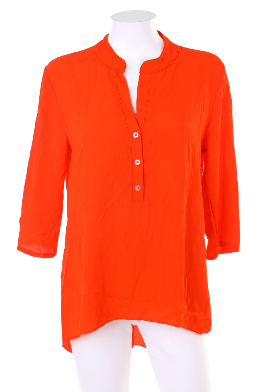 zebra - Vokuhila-Blouse with Roll-up Sleeves - L